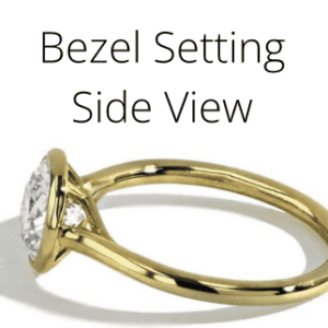 Bezel setting side view